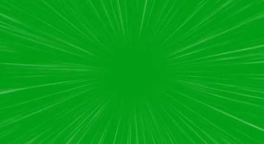 Beyaz hız çizgileri yeşil ekranda izole edildi. Manga, alfa kanallı çizgi roman tarzı hız hatları. Hızlı hareket, anime süper hız görselleştirme, manga çizgi roman animasyonu