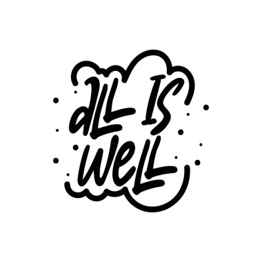 Her Şey İyi Harf Vektörü Tasarımı.