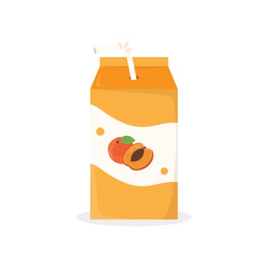 Kayısı Suyu Simgesi Vektör Tasarımı.