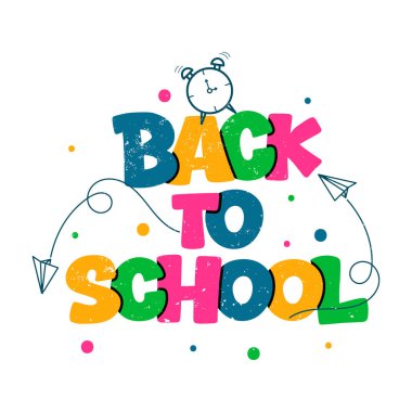 Kağıt Şebeke Arkaplan Vektör Tasarımı Üzerine Okula Dönüş.