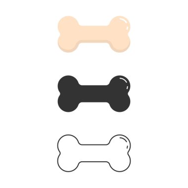 Kemik simgesi vektör tasarımı.