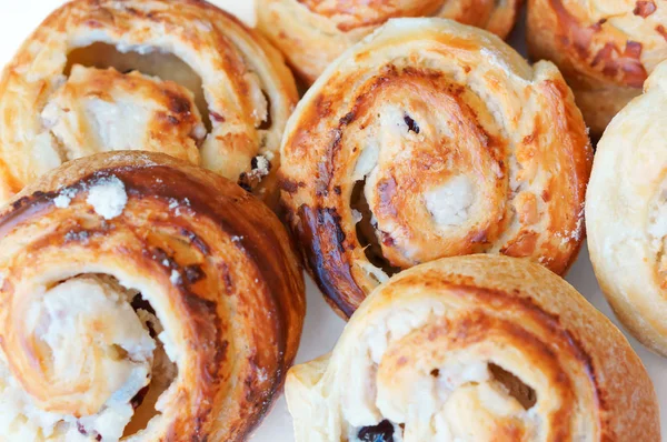 rolls with sweet cottage cheese, buns with cottage cheese, home baked buns