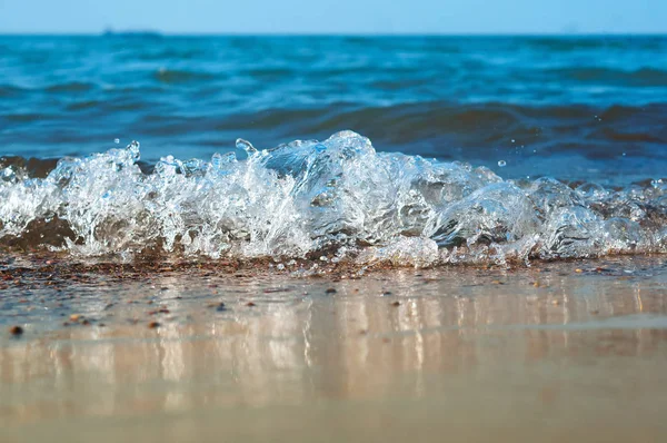 sea wave, storm on the ocean, wave coming ashore