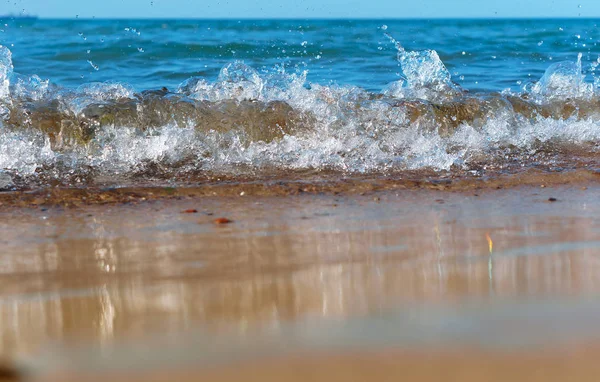 sea wave, storm on the ocean, wave coming ashore