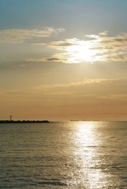 deniz günbatımı, denizin dalgaları sunrise