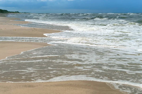 Tormenta Mar Verano Hermosas Olas Grandes Mar Báltico — Foto de Stock