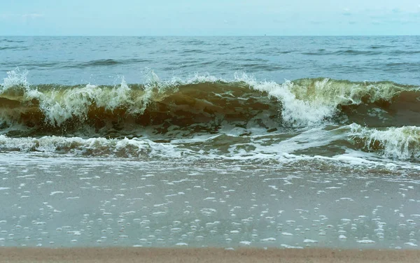 big wave in the sea, storm waves in the Baltic sea