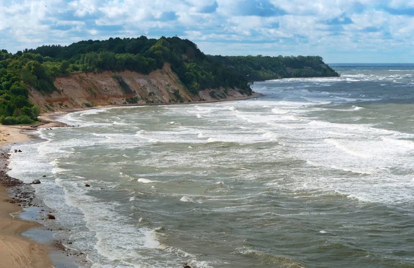 Paisaje Marino Olas Marinas Mar Báltico Tormenta — Foto de Stock