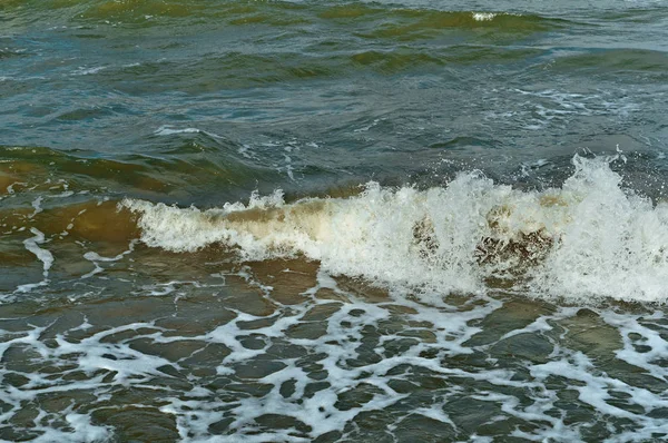 Meereslandschaft Wellen Auf Dem Meer Sturm Auf Der Ostsee — Stockfoto