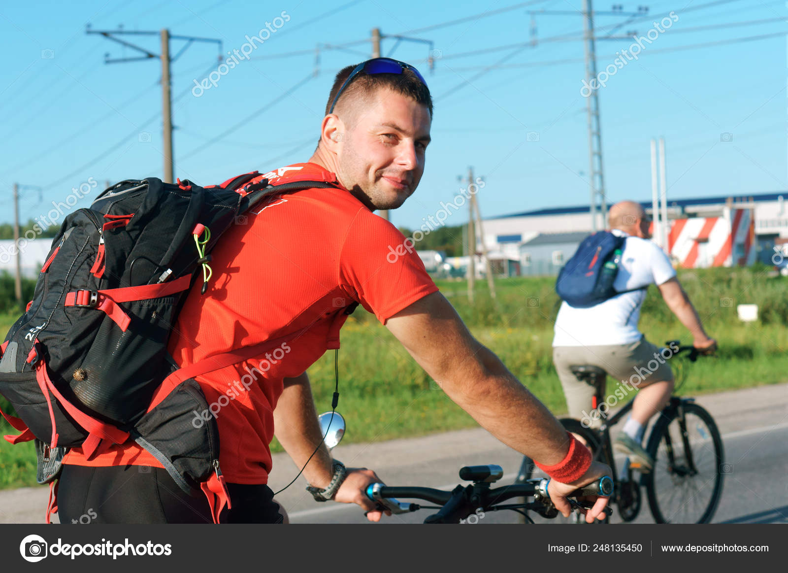 cycling with a backpack