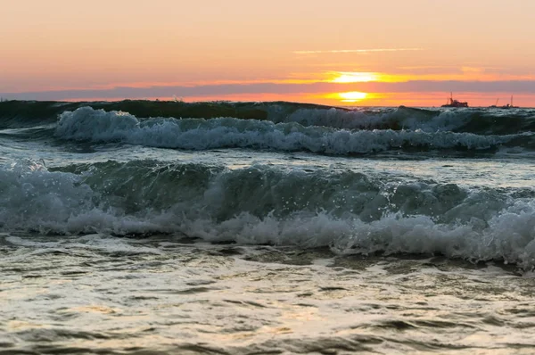 sunrise on the sea coast, sunset on the sea