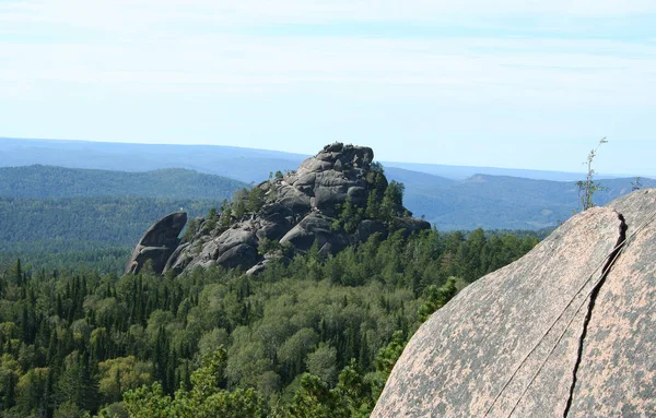 Parc National Krasnoïarsk Piliers Vue Premier Pilier Depuis Quatrième Pilier — Photo