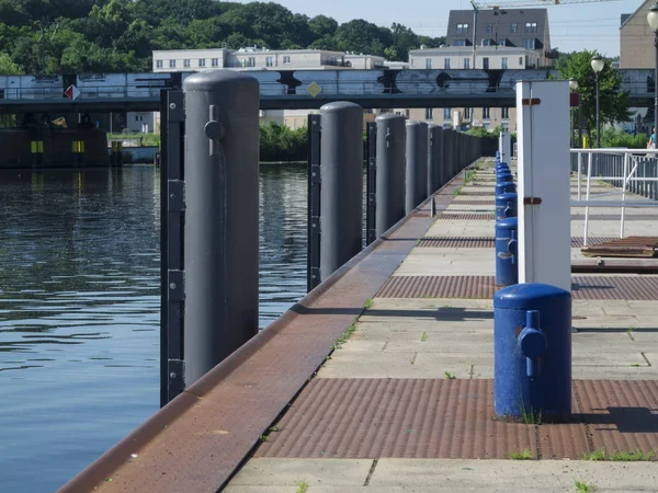 Perspectiva Del Muelle Para Los Barcos Excursión Potsdam Verano 2018 — Foto de Stock