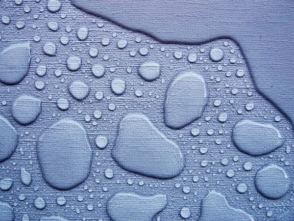 Vista Formato Completo Mantel Azul Cubierto Con Gotas Agua —  Fotos de Stock