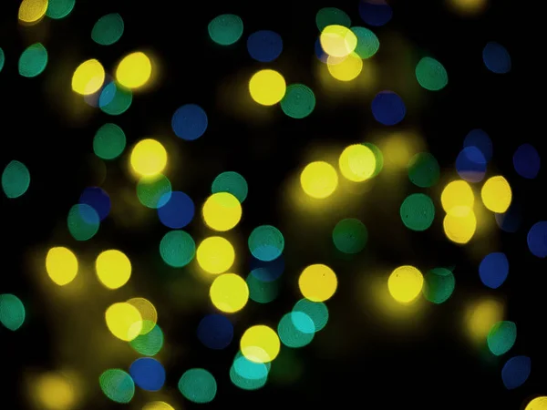 Niewyraźne Lights Choinki Bokeh Streszczenie Tło — Zdjęcie stockowe