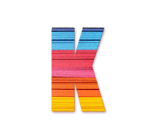 Bokstaven Rainbow Färg Papper — Stockfoto