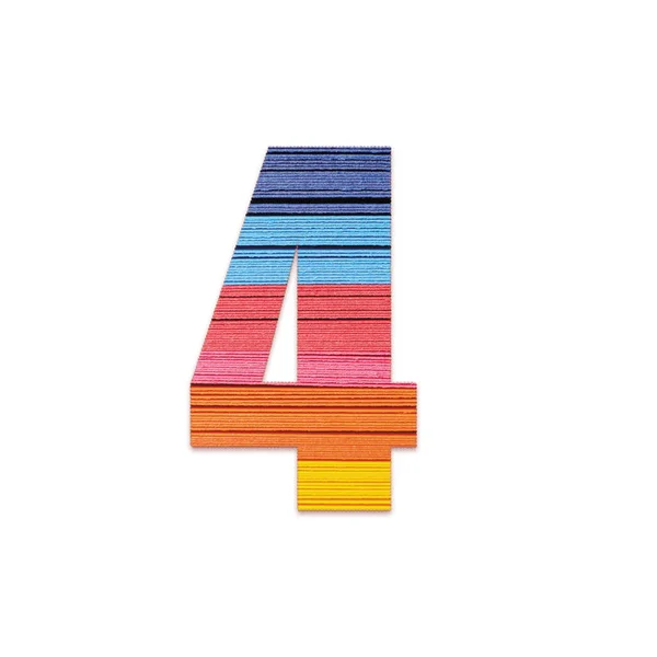 Number Rainbow Color Paper — Stock Photo, Image