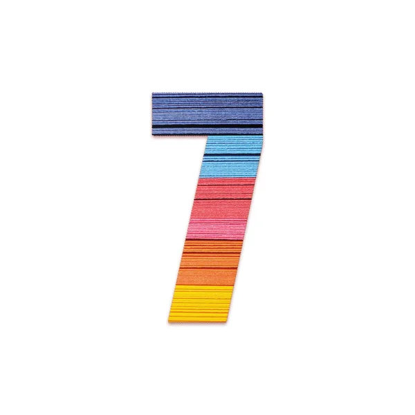 Number Rainbow Color Paper — Stock Photo, Image