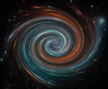 Spiral Galaksi. Dış uzay arka planı. Yıldızlı gökyüzü arkaplanı.