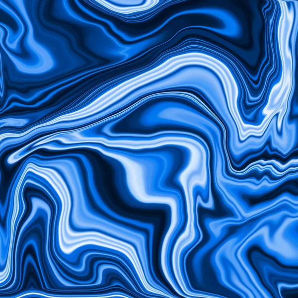 Peinture abstraite. Peinture effet marbre. Fond bleu. — Photo