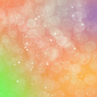 Yeşil turuncu mor gradyan arkaplan ile soyut bokeh.