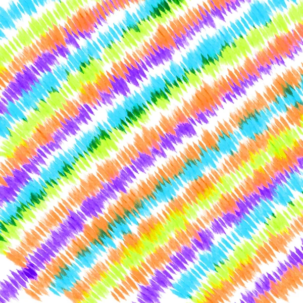 Rainbow brush stroke watercolor tie dye texture background. — Stock Photo, Image