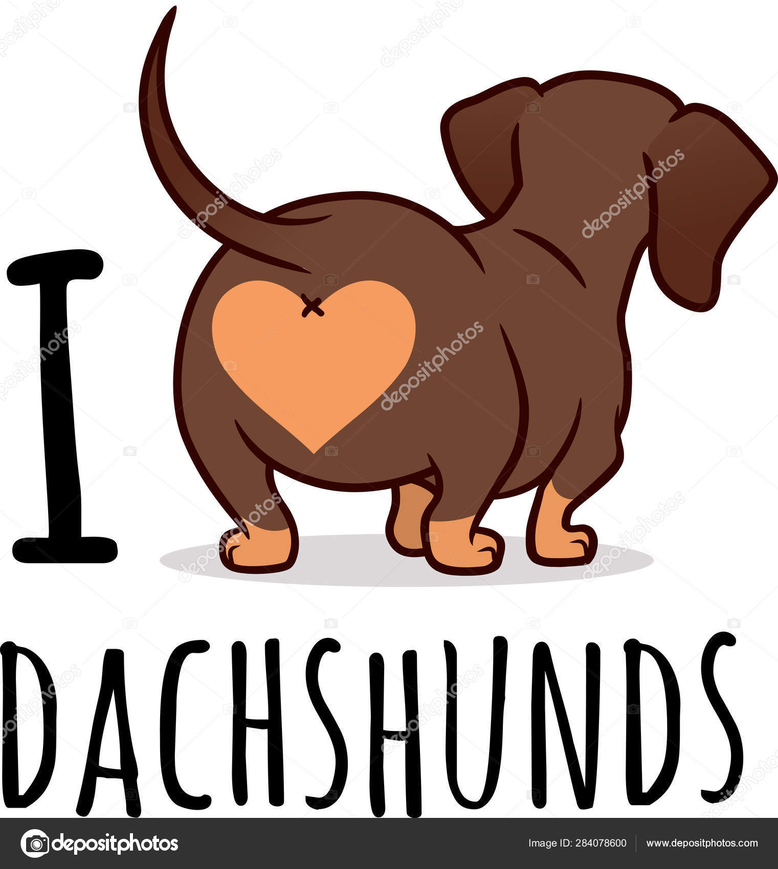 wallpapers Teckel Dog Vector cute dachshund dog vector cartoon illustration isolated on white vector image by c treemouse vector stock 284078600