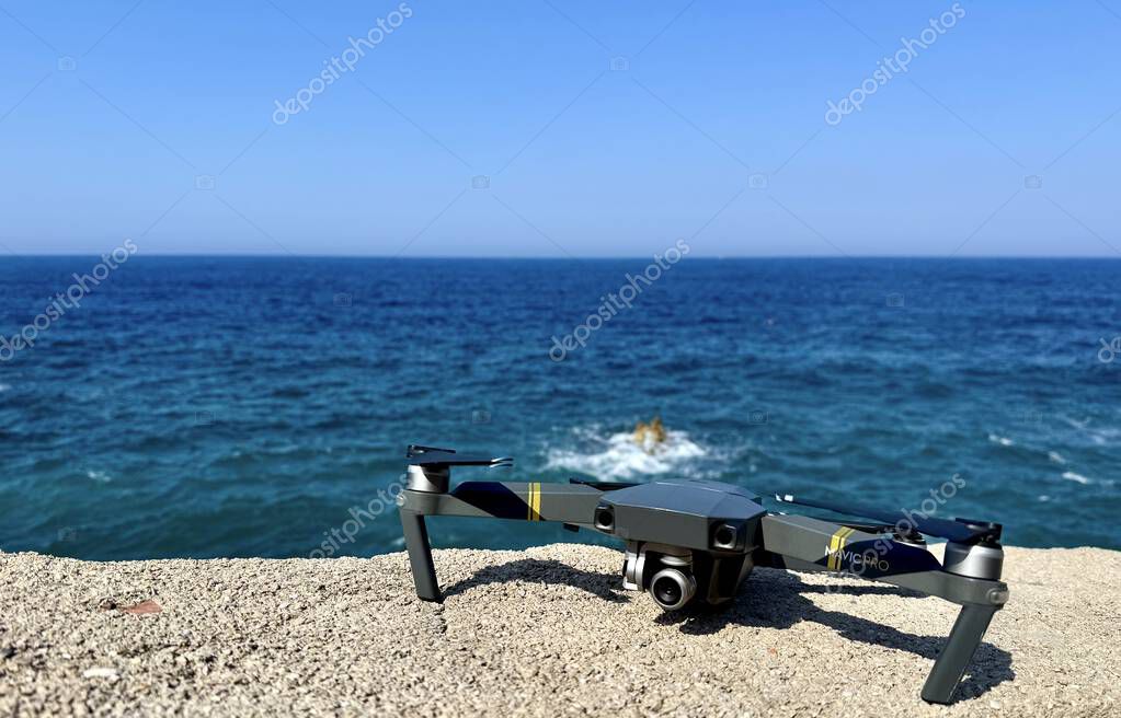 15 July 2025 Dobra Voda, Montenegro A photo from a drone with a beautiful view of the Mediterranean Sea in Montenegro
