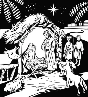 İsa 'nın Doğumu - Ahır. Noel