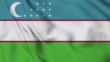 Özbekistan 'ın Dalgalanan Bayrağı