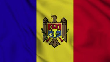 moldova bayrağı sallayarak