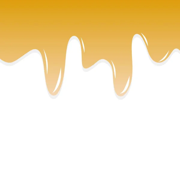 Beyaz arka planda damlayan altın bal tasviri. Tatlı tasarımı için tatlı sıvı doku, besin şablonu, şurup ve doğal organik konsept..