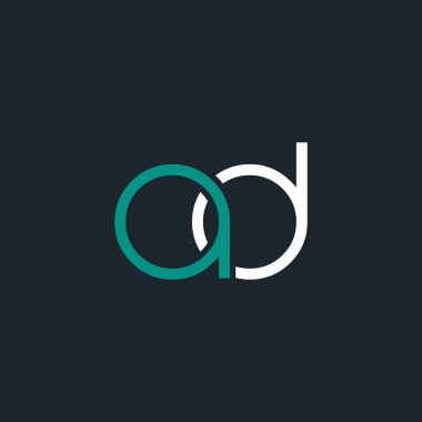 bir ve d logo tasarım kartvizit şablonu. Vektör çizim