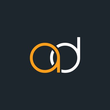 bir ve d logo tasarım kartvizit şablonu. Vektör çizim