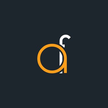 bir ve f logo tasarım kartvizit şablonu. Vektör çizim