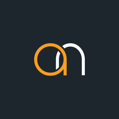 bir ve n logo tasarım kartvizit şablonu. Vektör çizim