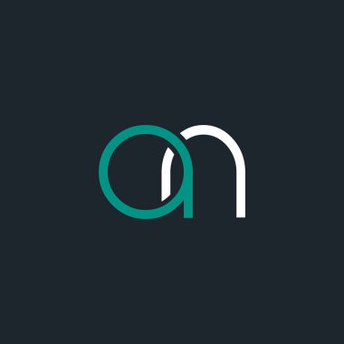 bir ve n logo tasarım kartvizit şablonu. Vektör çizim