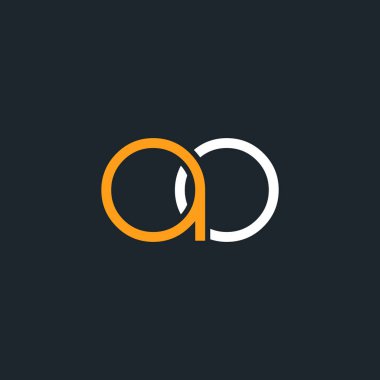  bir ve o logo tasarım kartvizit şablonu. Vektör çizim