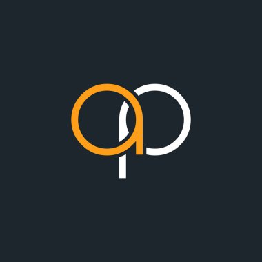 bir ve p logo tasarım kartvizit şablonu. Vektör çizim