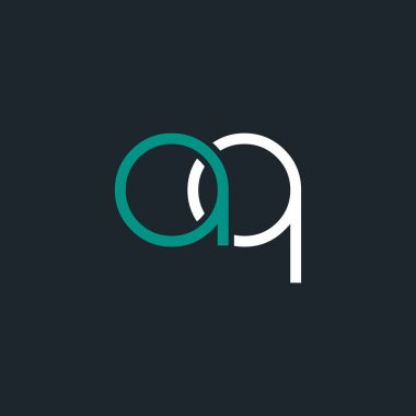 bir ve q logo tasarım kartvizit şablonu. Vektör çizim