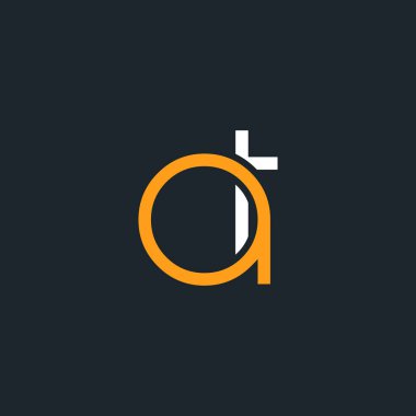  bir ve t logo tasarım kartvizit şablonu. Vektör çizim