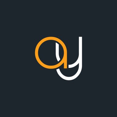 bir ve y logo tasarım kartvizit şablonu. Vektör çizim