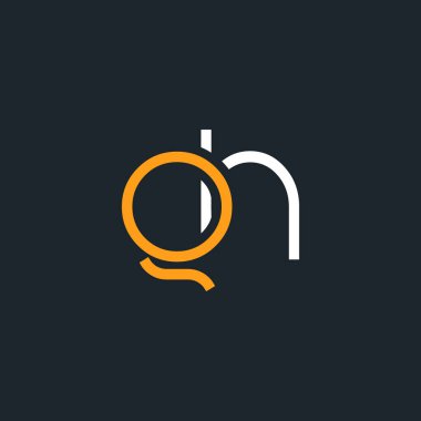 g ve h logo tasarım kartvizit şablonu. Vektör çizim