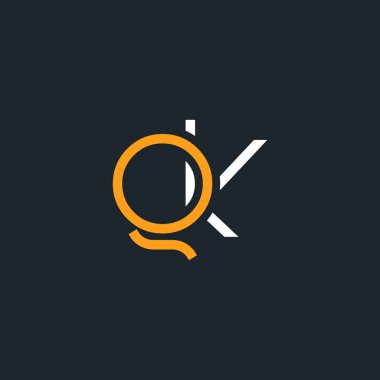 g ve k logo tasarım kartvizit şablonu. Vektör çizim