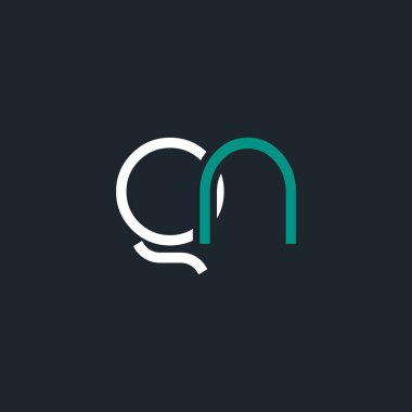 g ve n logo tasarım kartvizit şablonu. Vektör çizim