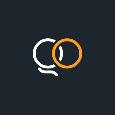   g ve o logo tasarım kartvizit şablonu. Vektör çizim