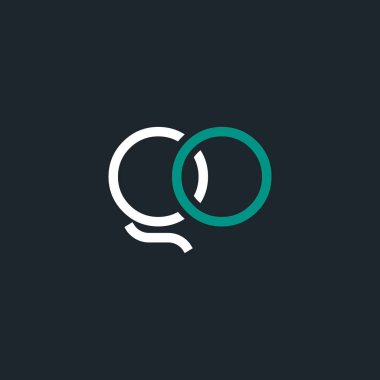   g ve o logo tasarım kartvizit şablonu. Vektör çizim