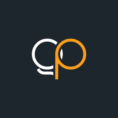  g ve p logo tasarım kartvizit şablonu. Vektör çizim