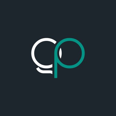  g ve p logo tasarım kartvizit şablonu. Vektör çizim