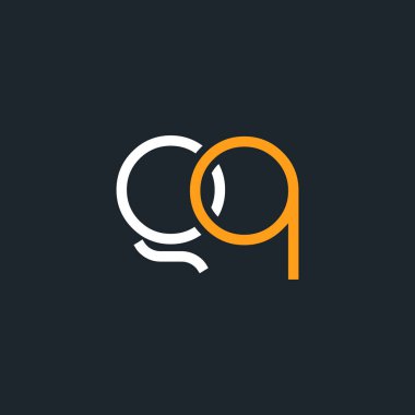 g ve q logo tasarım kartvizit şablonu. Vektör çizim